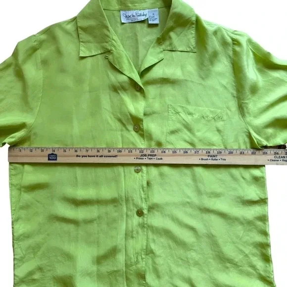 COPY - Diane Von Furstenburg Vintage Silk Long Sleeve Button Down Shirt Womens … - Picture 10 of 11